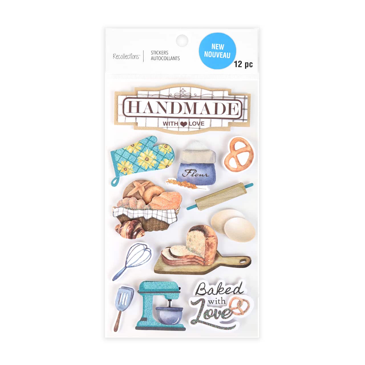 12 Pack: Baked with Love Dimensional Stickers by Recollections™